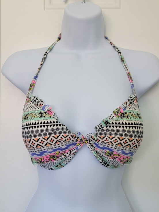 Victoria's Secret Other - Victoria's Secret Fabulous underwire bikini top multi-colored Geometric Size 34C
